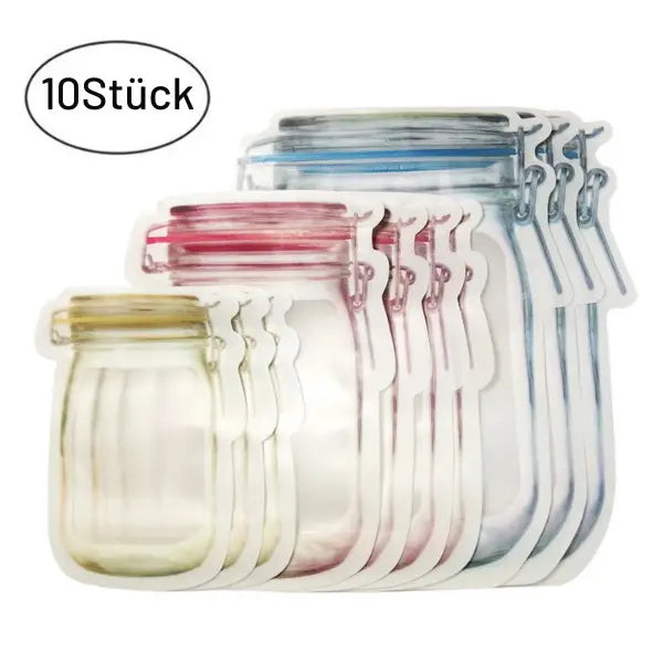 Einmachglas-Zipbag Lebensmittel und Snacks aufbewahren Berif.de