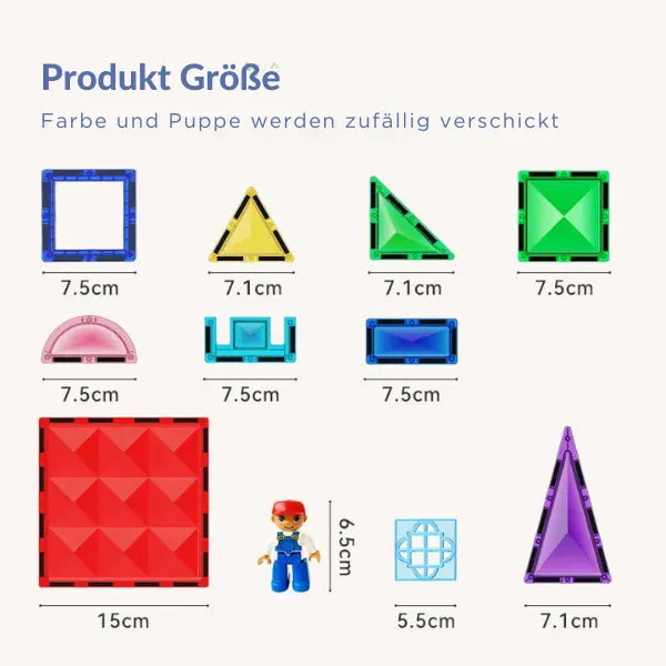 Kreatives Magnetfliesenset 3D Baufahrzeug Spielzeug