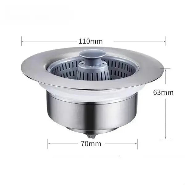 Spülbeckensieb in Pressform Auslaufsicher mit Prellkern