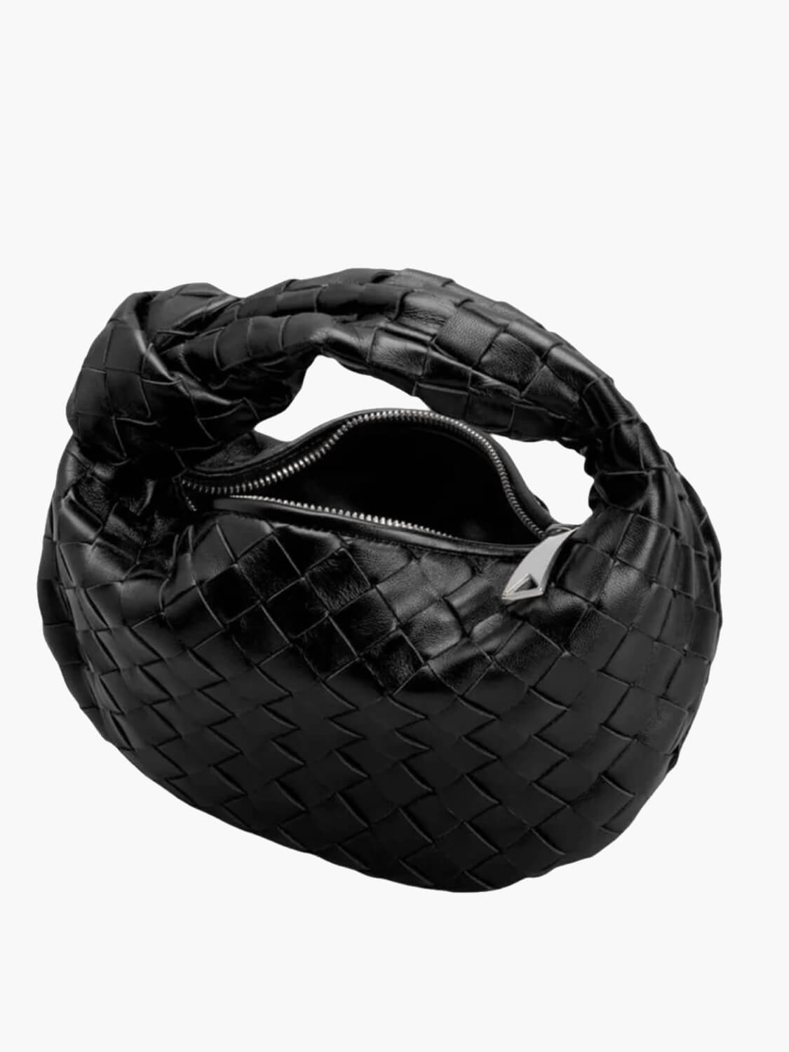 Gewebte Ledertasche Elegante Schulranzen-Silhouette Berif.de