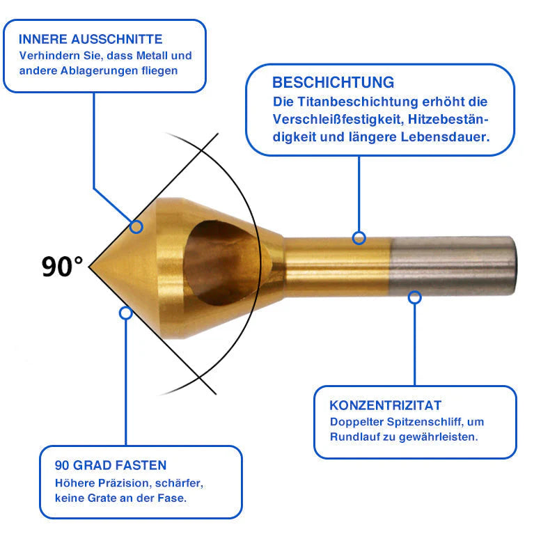 Kegelbohrungs-Anfaswerkzeug™ Titan beschichtet