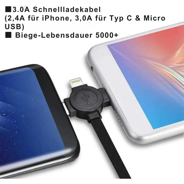 Einziehbares USB-Ladegerät™ Typ-c Android iphone