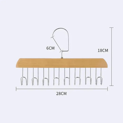 1+1 Gratis! Mehrfachhaken-Aufhänger™ Platzsparendes Holzregal Schrankorganisator