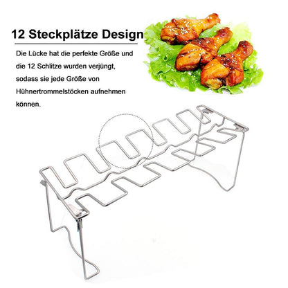 Grillrost für Hähnchenschenkel™ Drumstick-Bräter aus Edelstahl