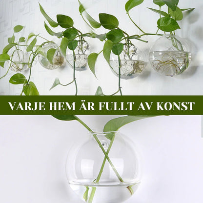 Transparente Wandvase™ Handgefertigter Glasbehälter