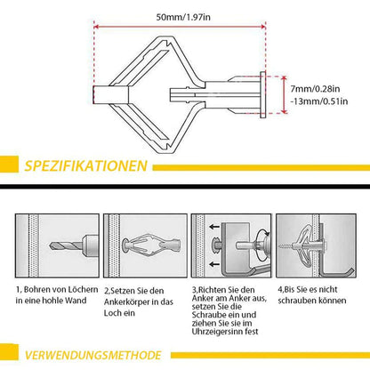 Butterfly-Expansionsschraubenanker™ Sichern Sie Ihre Befestigungen!