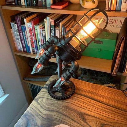 Handgefertigte Raketenlampe™ Lichtdekoration im Steampunk-Stil