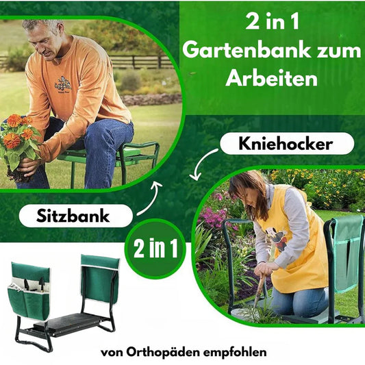 Garten Kniereiter Hocker™ Multi-Taschen-Werkzeug-Organizer