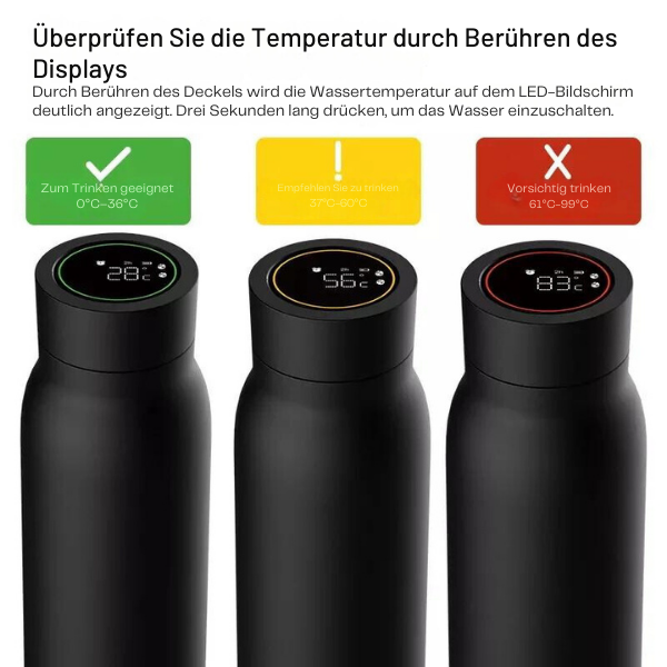 Intelligenter Flachmann™ LCD-Temperaturanzeige Flasche