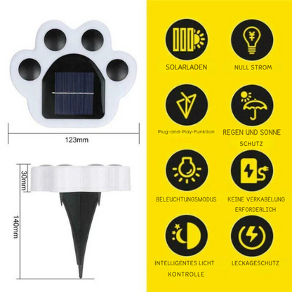 Solar-LED-Pfotenlicht™ Wasserfeste Dekoration für draußen