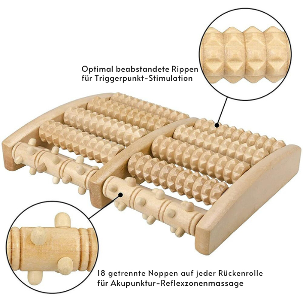 Hölzerne Fußmassagerolle™ Schmerzlinderung bei Plantarfasziitis