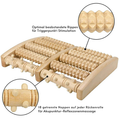 Hölzerne Fußmassagerolle™ Schmerzlinderung bei Plantarfasziitis