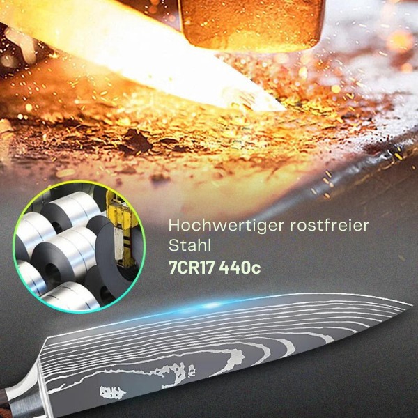 Küchenmesser-Set™ Rostfreier Stahl mit Damastmuster