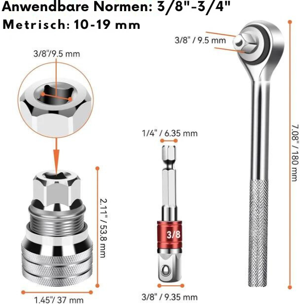 Multifunktionshülsenset™ Verstellbarer Steckschlüssel