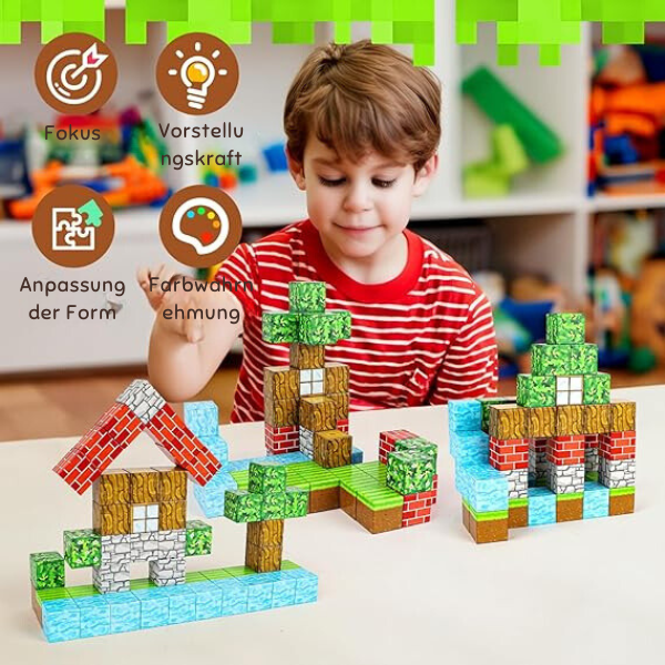 Magnetische Bauklötze Set Brain Builder Lernspielzeug Berif.de