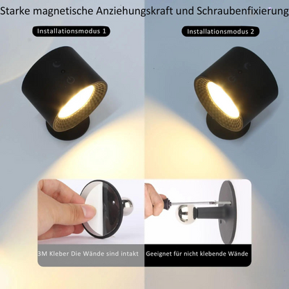 Wiederaufladbare LED-Wandleuchte™ Magnetische 360°-Drehung