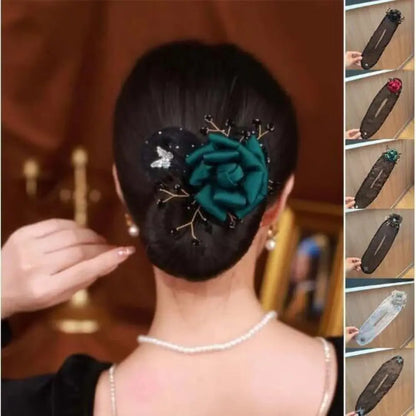 Lockenwickler für faule Haare™ Gedrehtes Stirnband mit Blumen