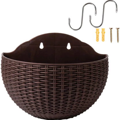 Hängender Plastik-Pflanztopf™ Rattan-Stil Dekor