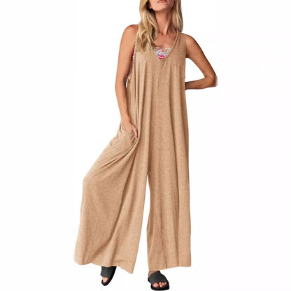 Jumpsuit mit weitem Bein™ Lose ärmellose Strampler