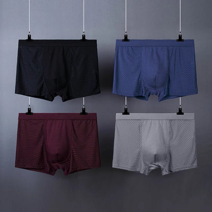 4+4 Gratis! Eis-Seiden-Unterwäsche™ Atmungsaktive Boxershorts aus Bambusfaser