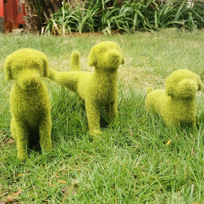 Gras Hund Statue™ Garten Ornament Dekoration