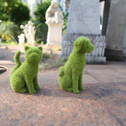 Gras Hund Statue™ Garten Ornament Dekoration