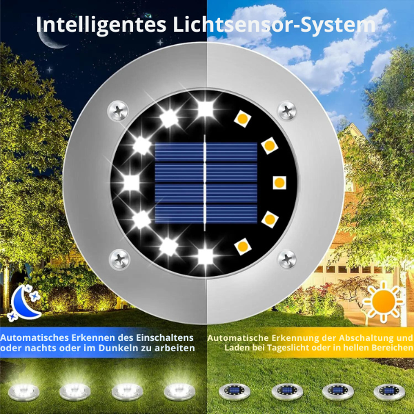 Solar-Bodenleuchten™ Wasserdichte LED-Scheibe