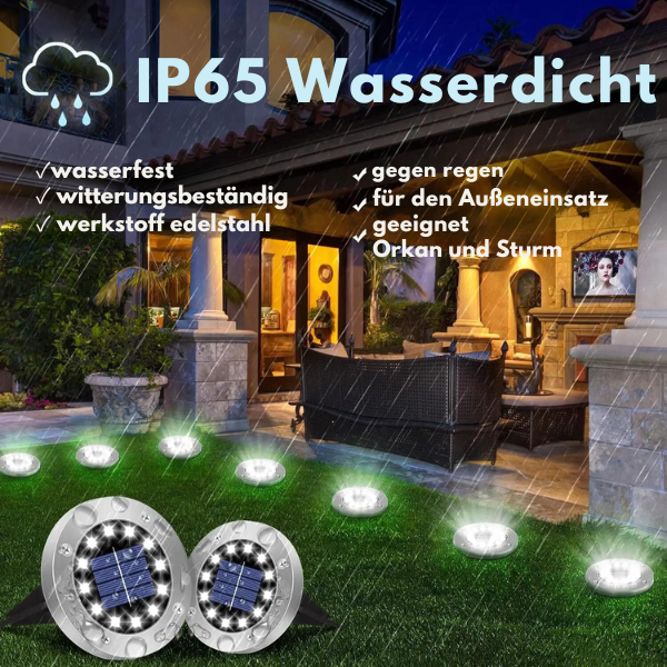 Solar-Bodenleuchten™ Wasserdichte LED-Scheibe