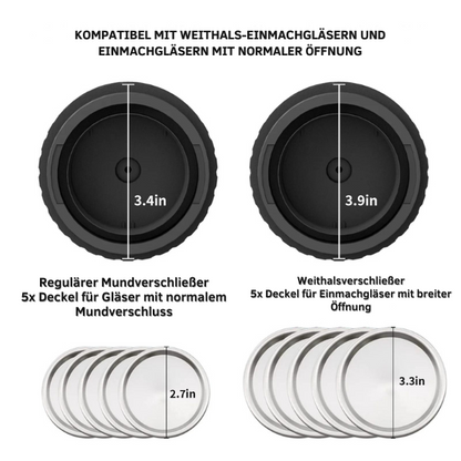 Vakuumgläser-Versiegeler™ Bequemes kabelloses Design