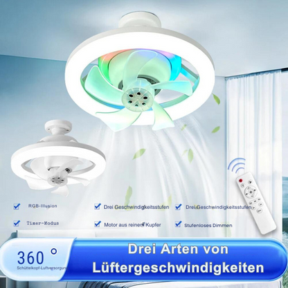 LED-Deckenventilator™ Dimmbare Beleuchtung und Fernbedienung