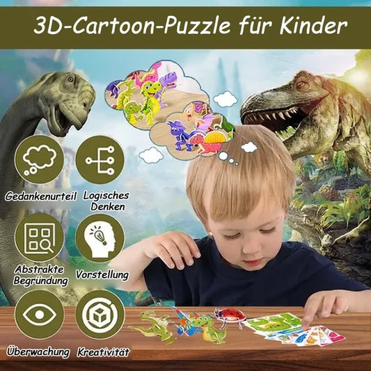 3D-Cartoon-Puzzle™ Lustiges und interaktives Lernspielzeug